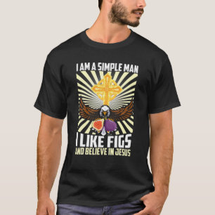 Camiseta Hombre Simple Como Fig Y Cree En Jesús Chris