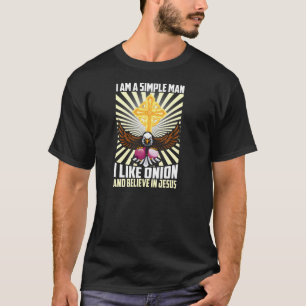 Camiseta Hombre Simple Como Onion Vegan Cree En Jesús Chris