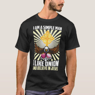 Camiseta Hombre Simple Como Onion Vegan Cree En Jesús Chris