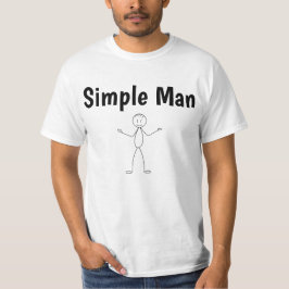 Camiseta Hombre Simple Figura de Palo Divertida