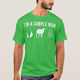 Camiseta Hombre simple granjero de oveja gracioso