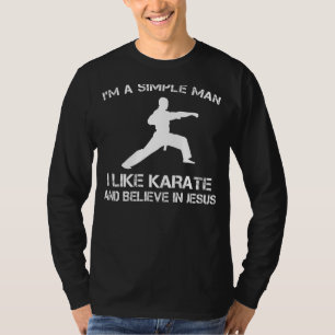 Camiseta Hombre simple: Karate y Jesus Tee (32 caracteres)