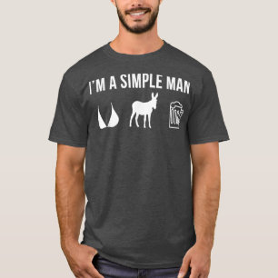 Camiseta Hombre simple: un extraño agricultor de burro