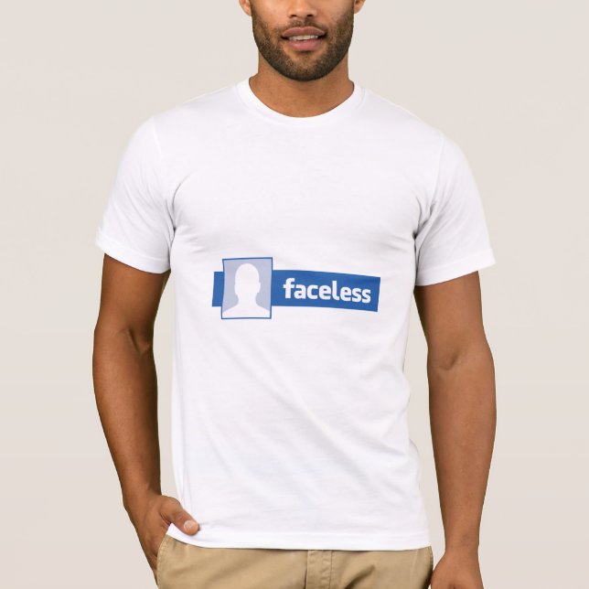 Camiseta Hombre sin rostro - Foto de perfil anónima (Anverso)