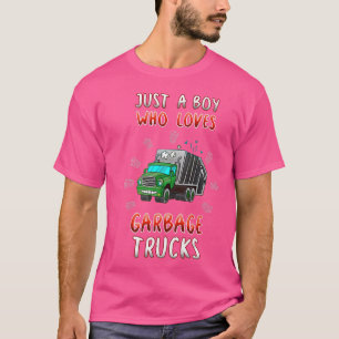 Camiseta Hombre Solo Un Niño Que Ama Los Camiones De Basura