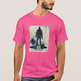 Camiseta Hombre sostenga su modelo de declaración de posici