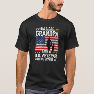 Camiseta Hombre, soy abuelo de papá y abuelo de veterano