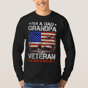 Camiseta Hombre, soy abuelo de papá y un veterano sin miedo