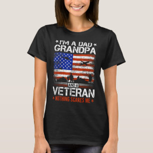 Camiseta Hombre, soy abuelo de papá y un veterano sin miedo