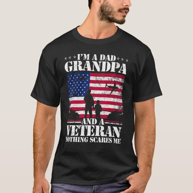 Camiseta Hombre, Soy Abuelo De Papá Y Una Veterana Cicatría (Anverso)