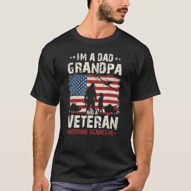Camiseta Hombre, soy abuelo de papá y veterano día del padr (Anverso)
