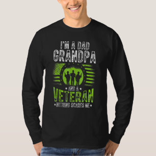 Camiseta Hombre, soy abuelo de papá y veterano, nada puede 