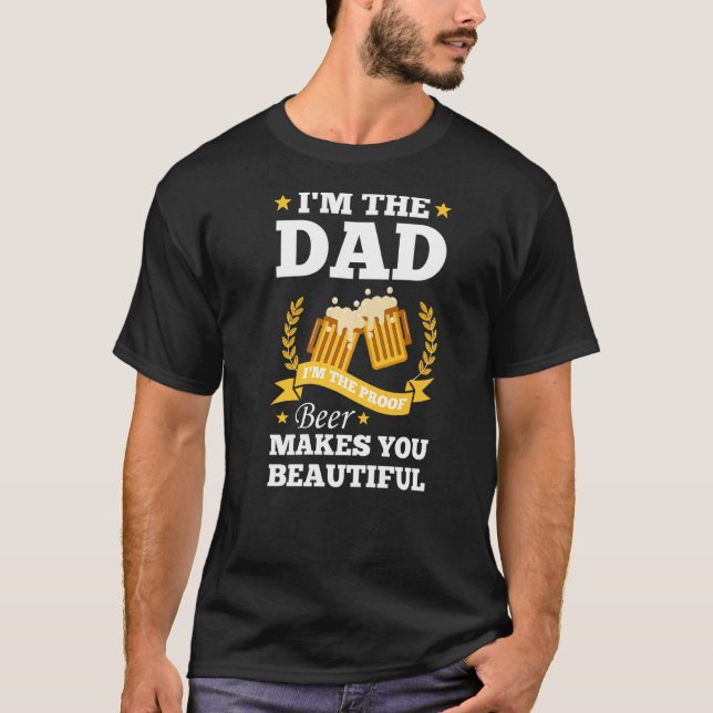 Camiseta Hombre, soy el papá, soy la cerveza de prueba que  (Anverso)