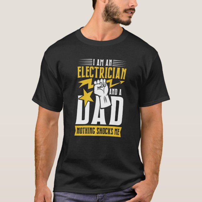 Camiseta Hombre, soy electricista y papá técnico en diversi (Anverso)