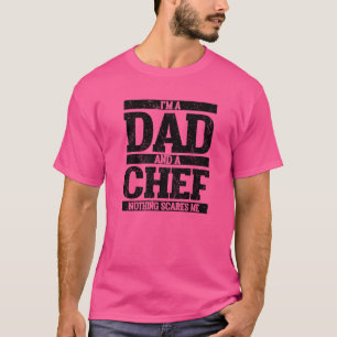Camiseta Hombre, soy papá y chef, nada me asusta, padre