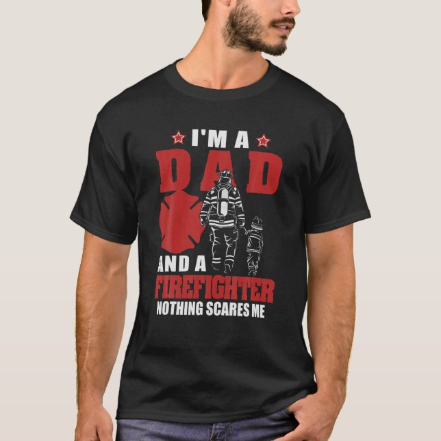 Camiseta Hombre, soy papá y papá bombero (Anverso)