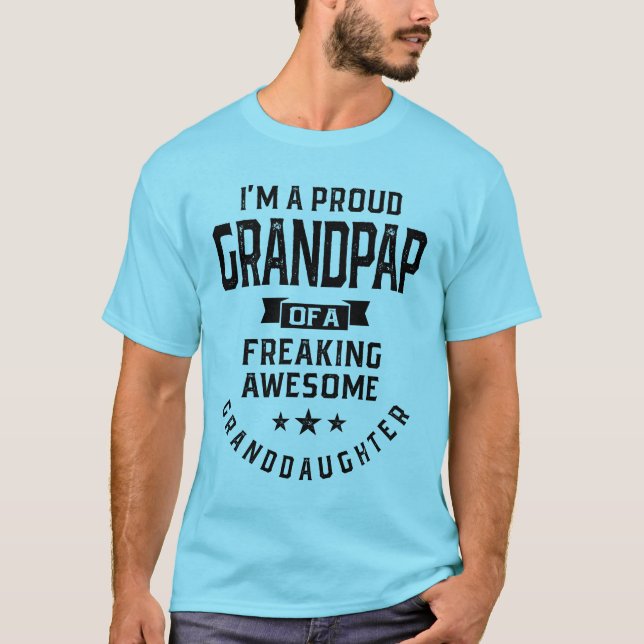 Camiseta Hombre, soy un orgulloso abuelo de una nieta (Anverso)