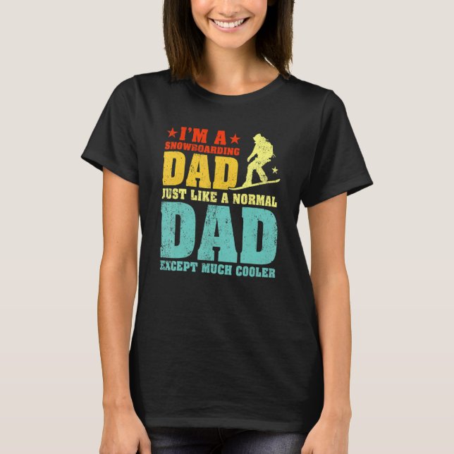 Camiseta Hombre, soy un papá snowboard como un papá normal (Anverso)