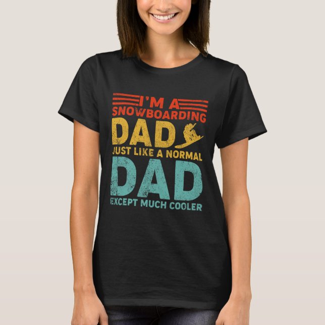 Camiseta Hombre, soy un papá snowboard como un papá normal (Anverso)