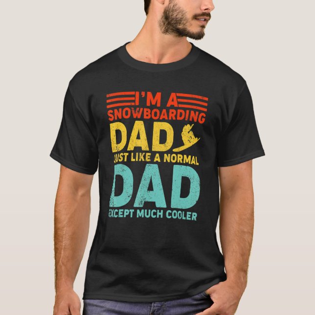 Camiseta Hombre, soy un papá snowboard como un papá normal (Anverso)