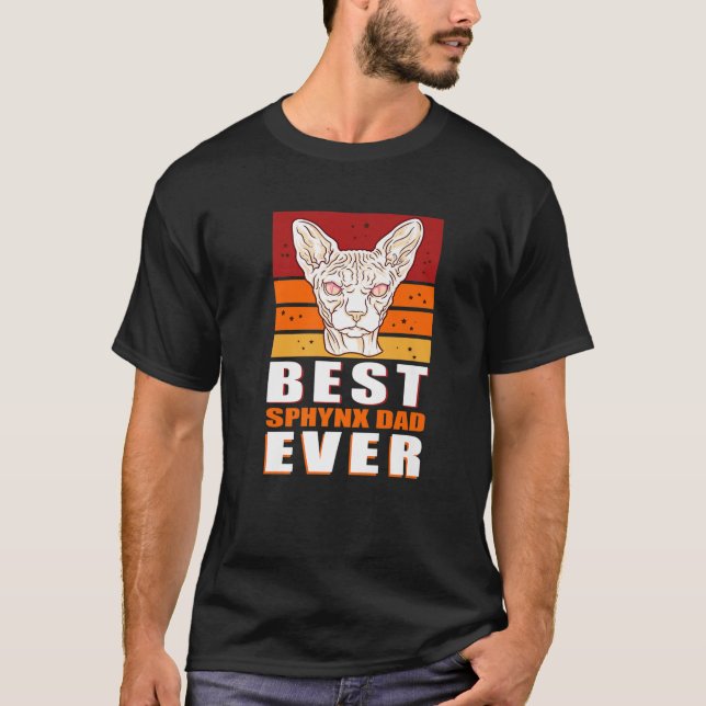 Camiseta Hombre Sphynx Dad Cat Dad Sphinx Hairless Cat Dueñ (Anverso)