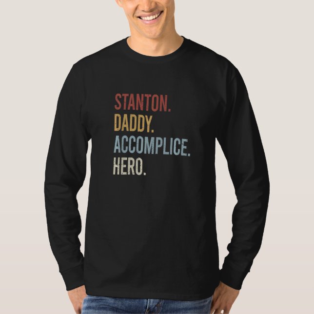 Camiseta Hombre Stanton Daddy Cómplice Héroe Estilo Retro V (Anverso)