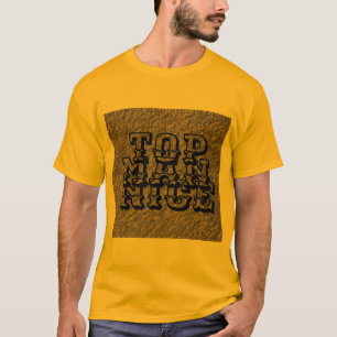 CAMISETA  HOMBRE SUPERIOR NICE -CAMPO DE ORO DE COLOR NEGRO