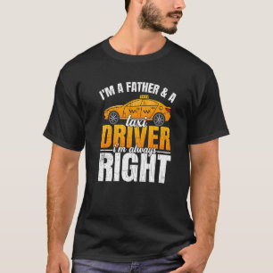 Camiseta Hombre Taxista Padre Taxista Manejando Gráfico