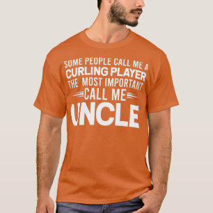 Camiseta Hombre Tío Curling Jugador Tee Coach Uncles Gracio
