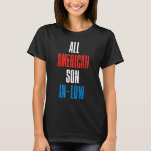 Camiseta Hombre Todo Americano Hijo En Ley USA Patriótico A