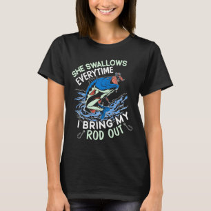 Camiseta Hombre traga cada vez que divertido pesca pescador