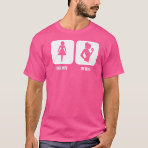 Camiseta Hombre Tu Esposa Mi Esposa Levantamiento de Pesas