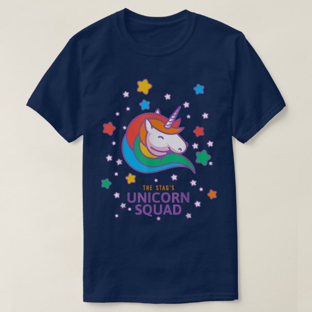 Camiseta Hombre Unicornio de fiesta de despedida de soltero (Diseño del anverso)