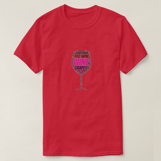Camiseta Hombre Vaso de Vino Blanco Rojo (Diseño del anverso)