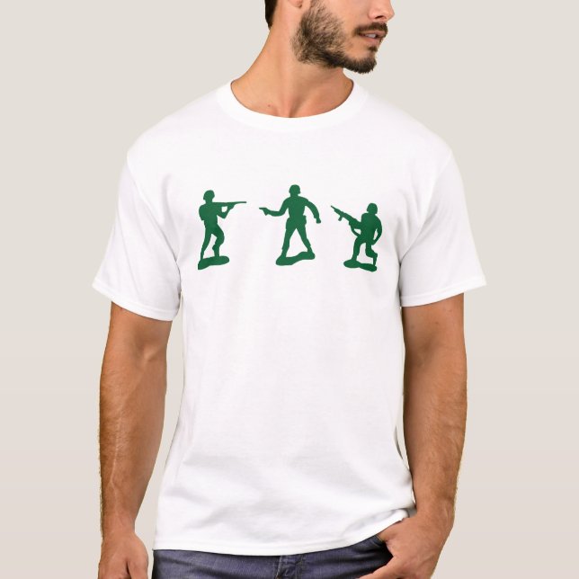 Camiseta Hombre verde del ejército (Anverso)