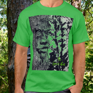 Camiseta Hombre Verde Gráfico Místico Celta