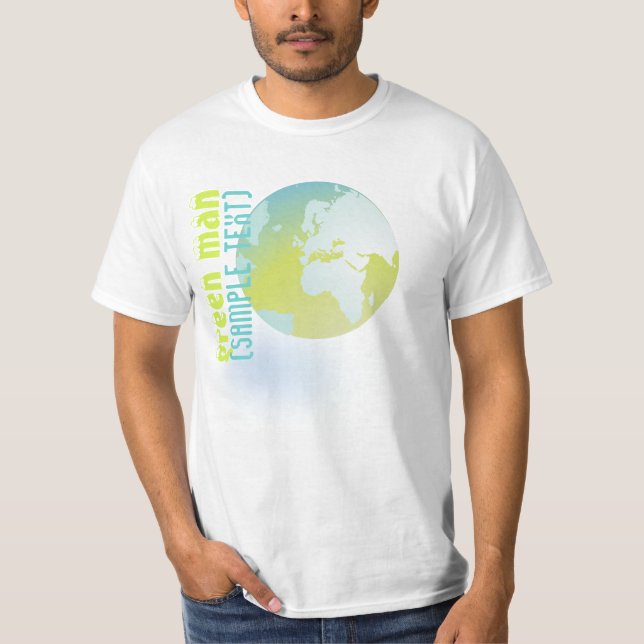 Camiseta Hombre verde PixDezines, globo (Anverso)