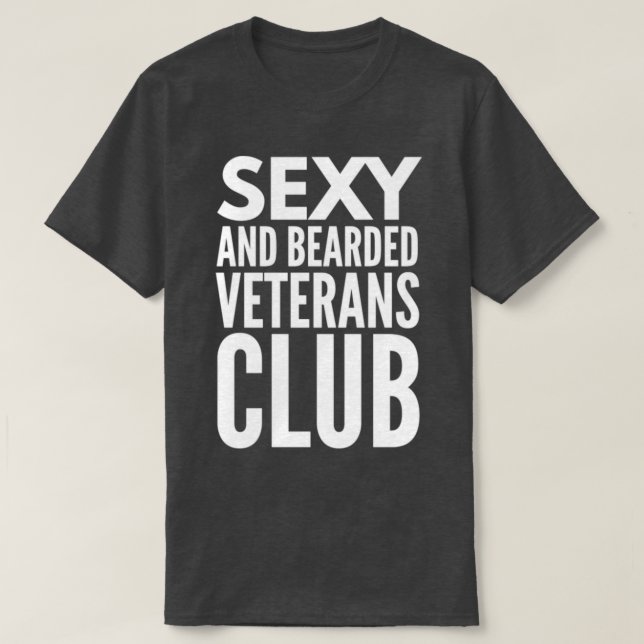 Camiseta Hombre veterano de club con barba (Diseño del anverso)