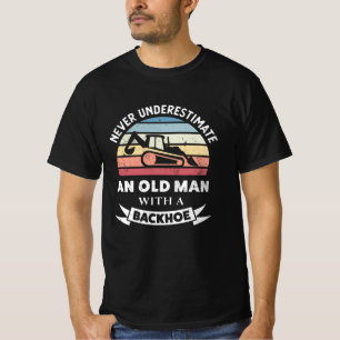 Camiseta Hombre viejo con un regalo de excavadora graciosa