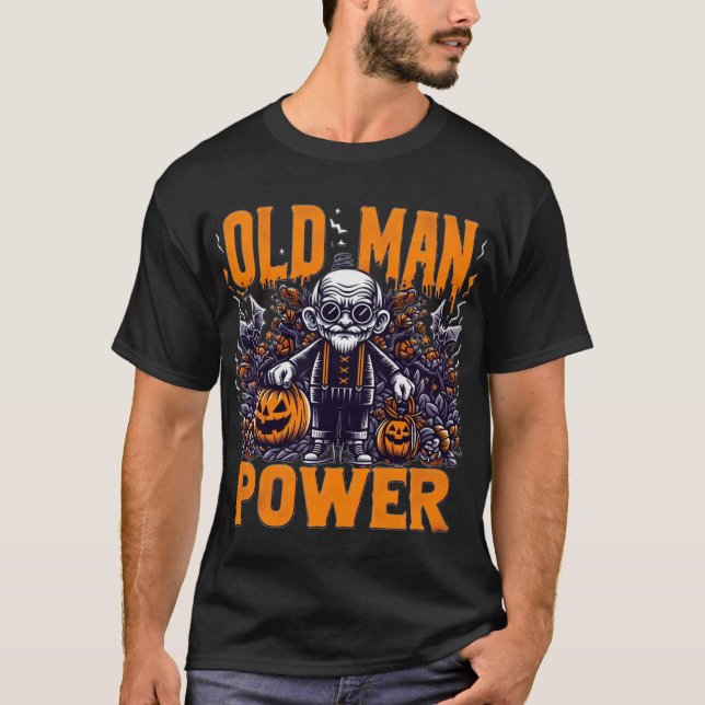 Camiseta hombre viejo de haloween power T-Shirt (Anverso)