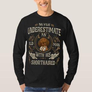 Camiseta Hombre viejo de perro puntero de cortometraje alem