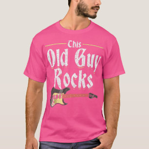 Camiseta Hombre Viejo Rodea Al Guitarista De Guitarra Mu