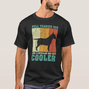 Camiseta Hombre Vintage Bull Terrier Papá Como Un Padre Reg