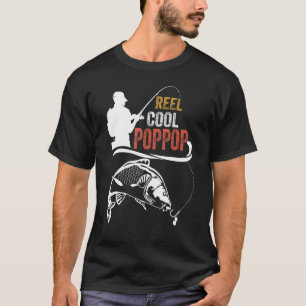 Camiseta Hombre vintage carrete genial Poppop pescador Popp