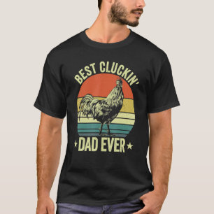 Camiseta Hombre Vintage Chicken Dad Mejor Cluckin' Dad