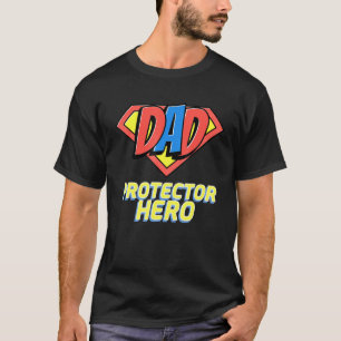 Camiseta Hombre Vintage Daddy Dad Protector Hero Single