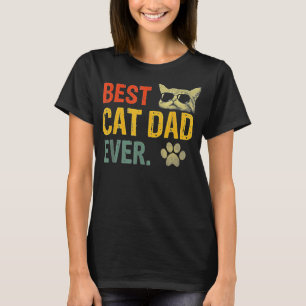 Camiseta Hombre Vintage Mejor Gato Papá Ever Gato Papá Rega