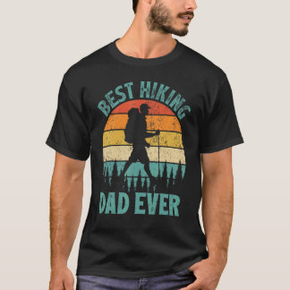 Camiseta Hombre Vintage Mejor Papá Senderista Día del Padre