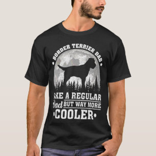 Camiseta Hombre Vintage Retro Dog Border Terrier Dad