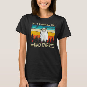 Camiseta Hombre Vintage Retro Mejor gato Ragdoll Papá de t